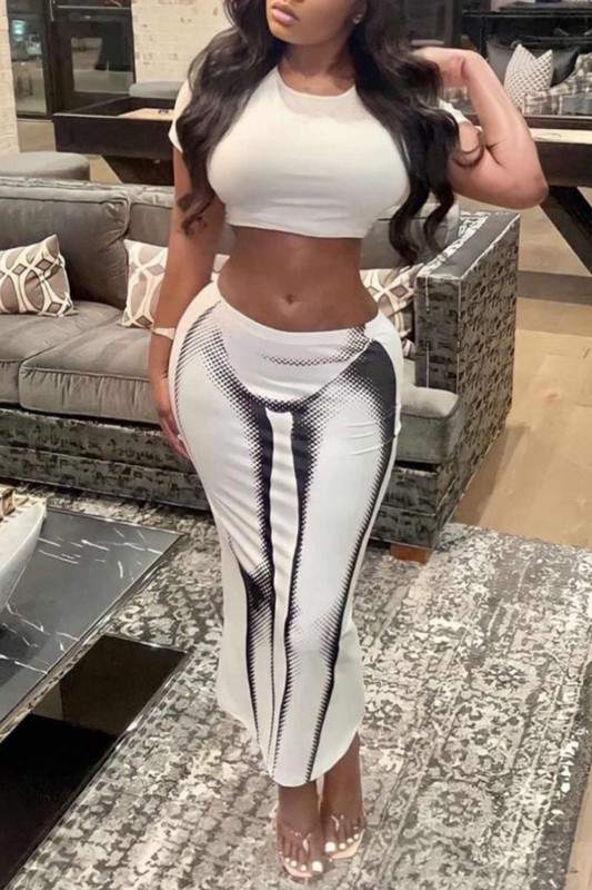 GRAPHIC LONG SKIRT