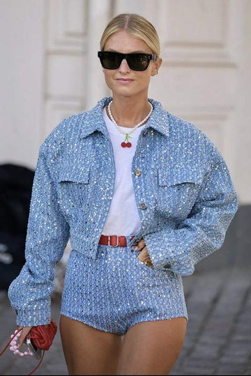 Fashionable Casual Denim Set