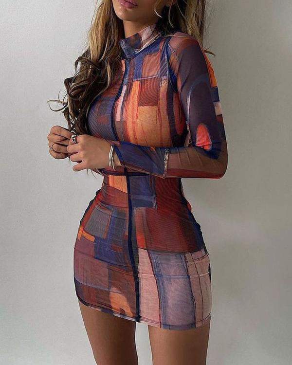 Colorful Statement Dress, Edgy and Modern