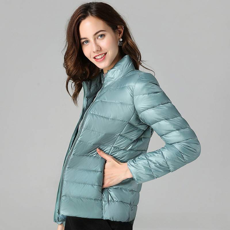 LIGHTWEIGHT THICKENED WARM SLIM WHITE DUCK DOWN JACKET