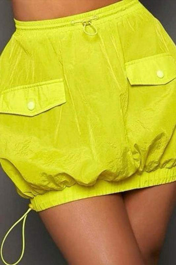 DRAWSTRINGS SHORT SKIRT