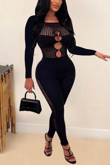 RHINESTONES BODYCON JUMPSUITS