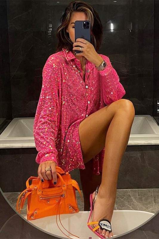 SEQUIN LONG SLEEVE JACKET