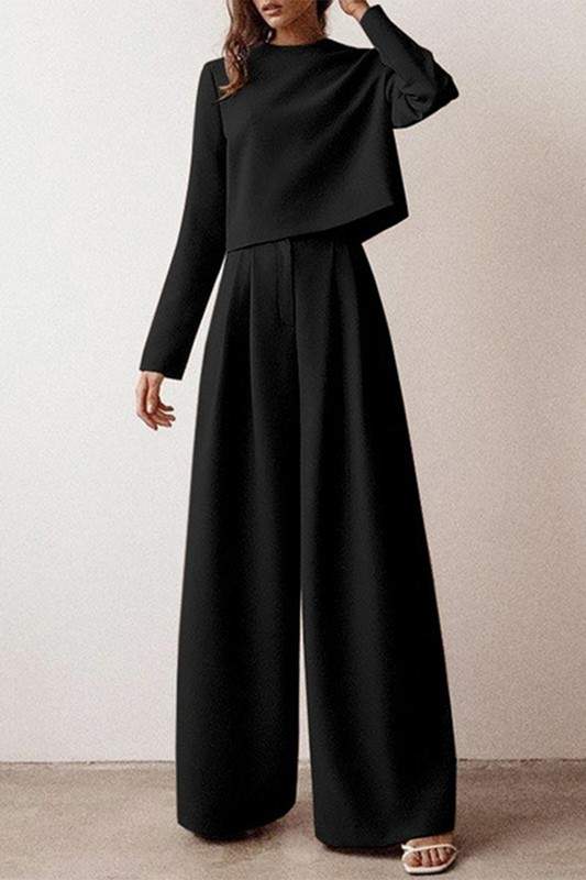 ELEGANT WIDE LEG PANT SET