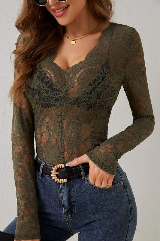 LACE LONG SLEEVE SHIRT