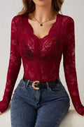 LACE LONG SLEEVE SHIRT
