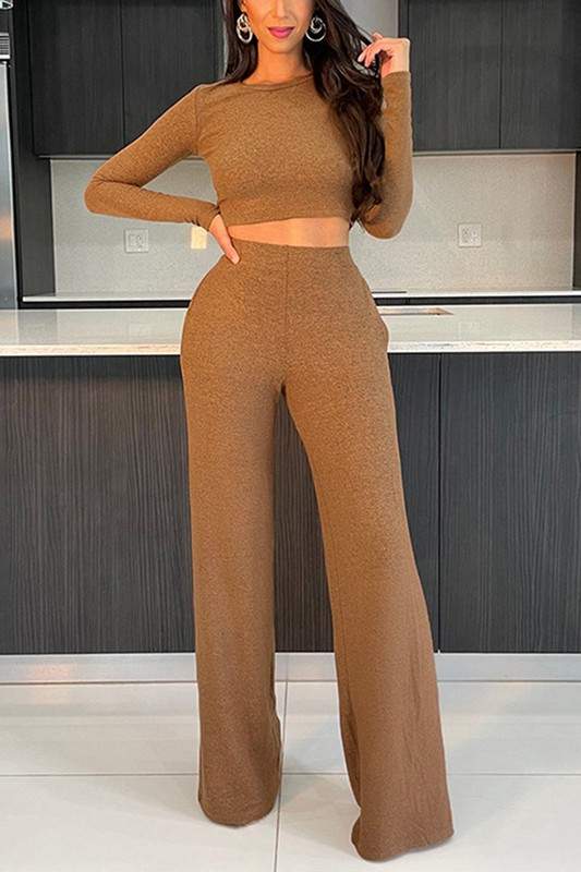 CROP SHIRT AND PANTS SET