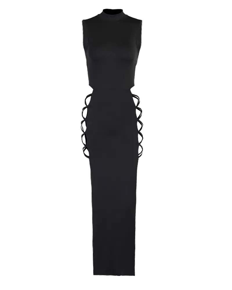 Sleek Sleeveless Black Bodycon Dress