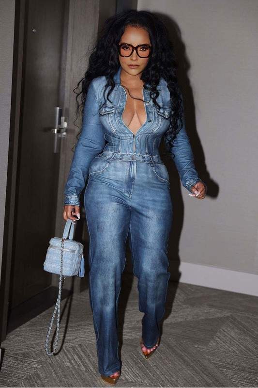 GRAPHIC LONG SLEEVE JUMPSUITS