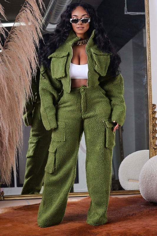 POLAR FLEECE JACKET AND PANTS SET