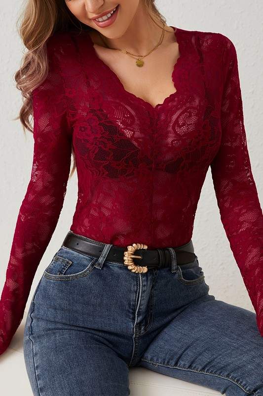 LACE LONG SLEEVE SHIRT