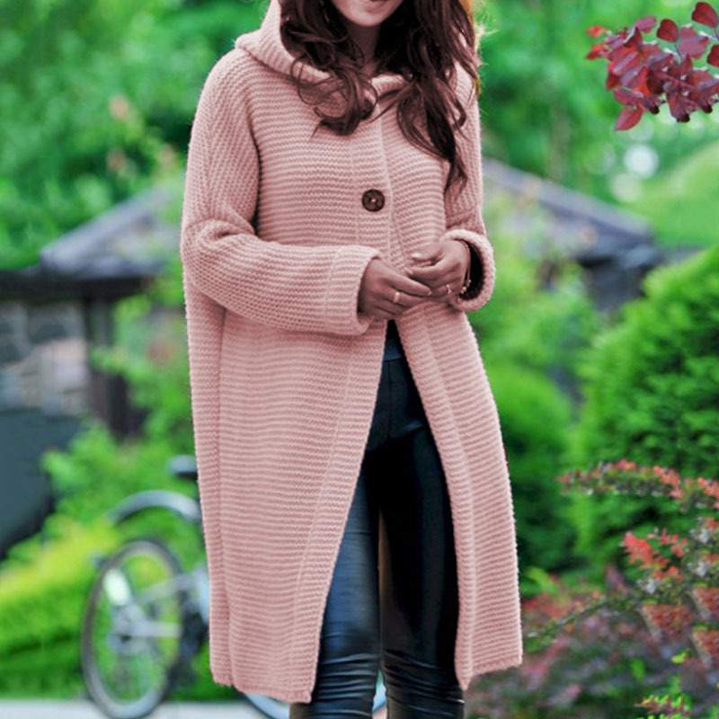  LONG SWEATER HOODED CARDIGAN WOMEN S SWEATER