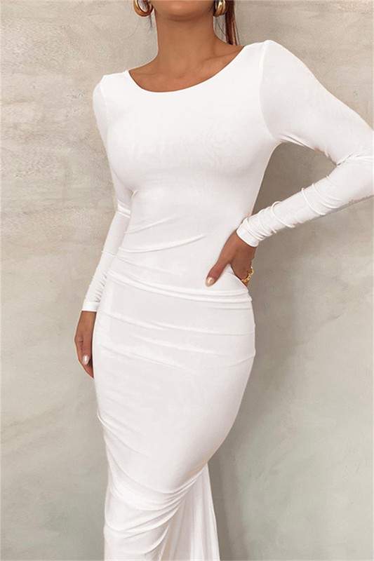 WOMEN SLEEVELESS V NECK MAXI DRESSES BACKLESS