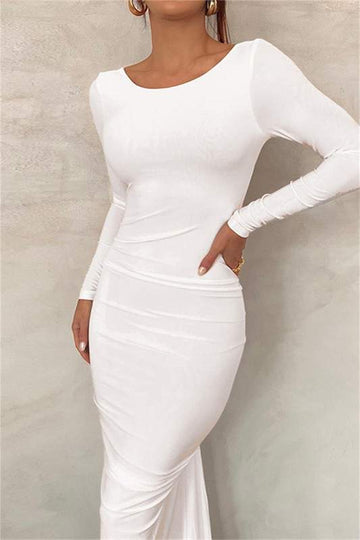 WOMEN SLEEVELESS V NECK MAXI DRESSES BACKLESS
