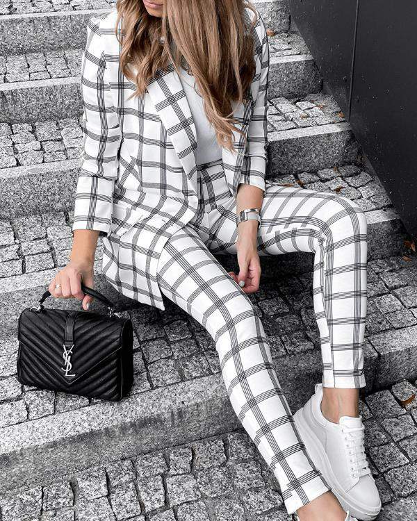 Women's Matching Set Blazer & Pants Outfit