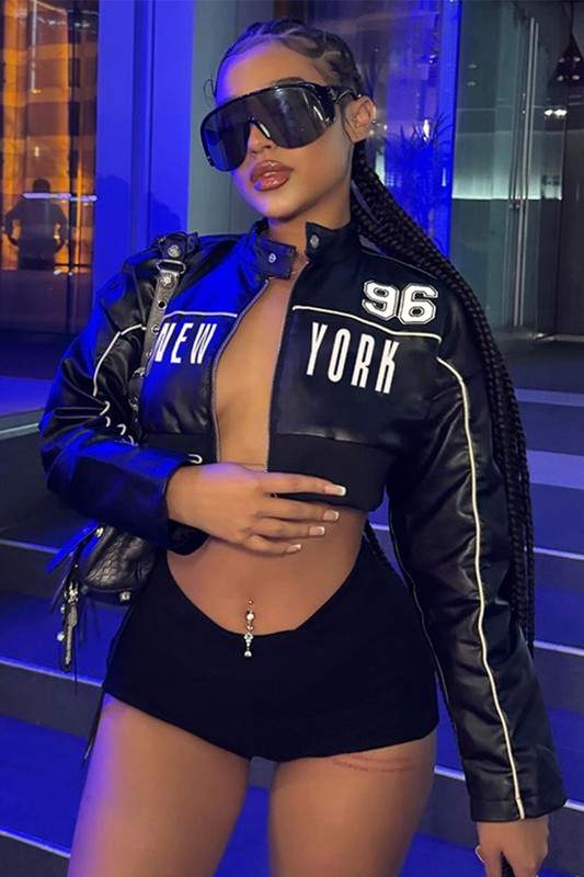 FAUX LEATHER BIKER JACKET