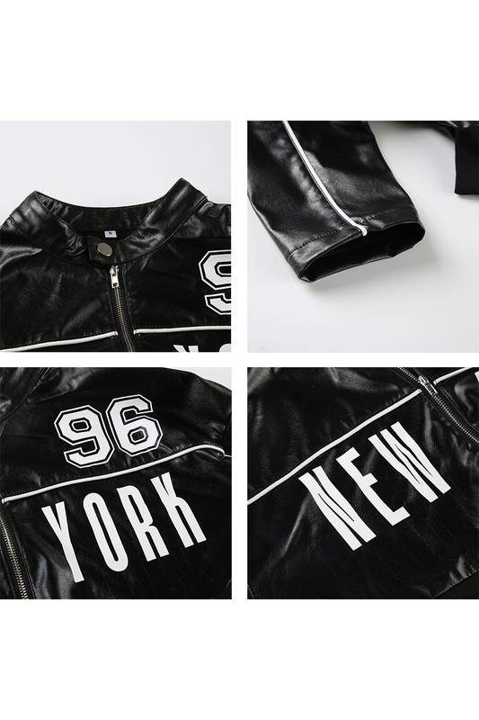 FAUX LEATHER BIKER JACKET