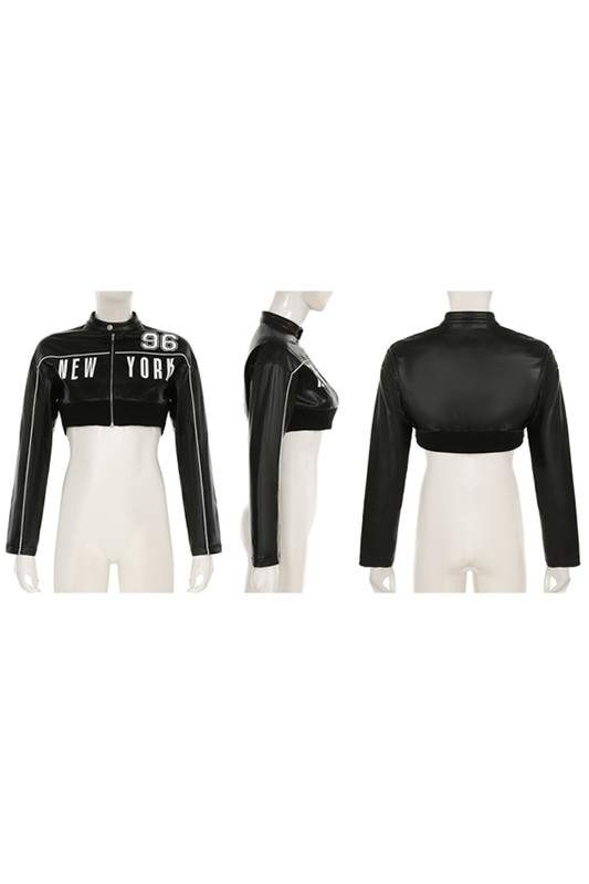 FAUX LEATHER BIKER JACKET