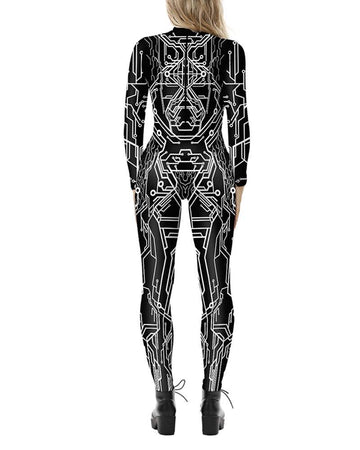 Bodycon Tech Suit with Long Sleeves