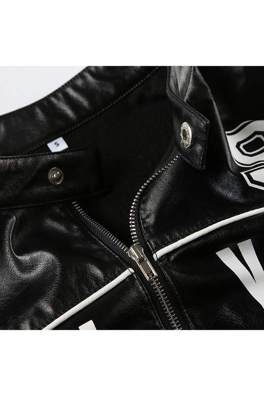 FAUX LEATHER BIKER JACKET