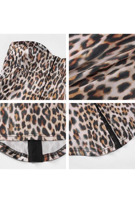 LEOPARD BUSTIER TOP