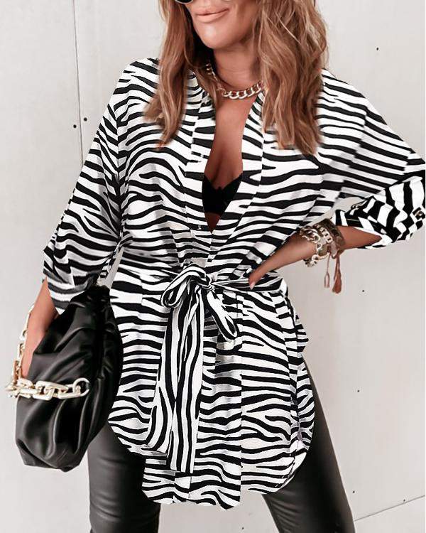 Zebra Print Fashionable Blouse: Women's Style