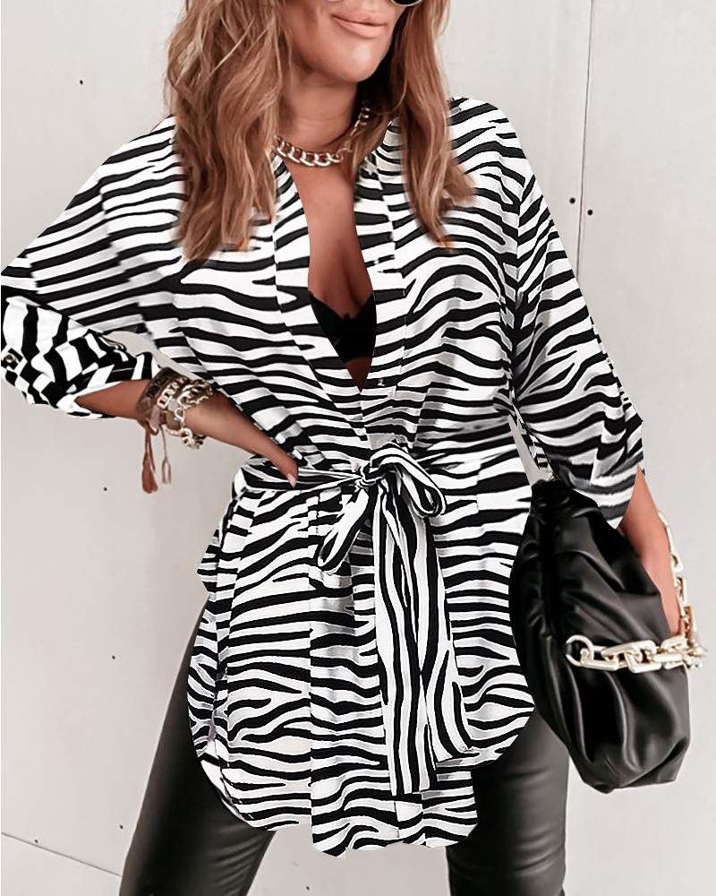 Zebra Print Fashionable Blouse: Women's Style