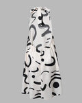 ABSTRACT PRINT BACKLESS SWING DRESS - Missyess