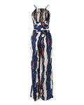 ABSTRACT PRINT CROP TOP WIDE LEG PANTS SET - Missyess