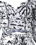 ABSTRACT PRINT OFF SHOULDER CROP TOP SHORTS SET - Missyess