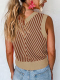 ACELITT SPRING SUMMER CASUAL STRIPED V NECK SWEATER VEST - Missyess