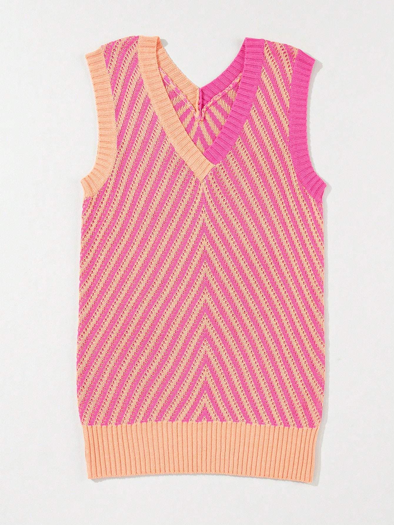 ACELITT SPRING SUMMER CASUAL STRIPED V NECK SWEATER VEST - Missyess