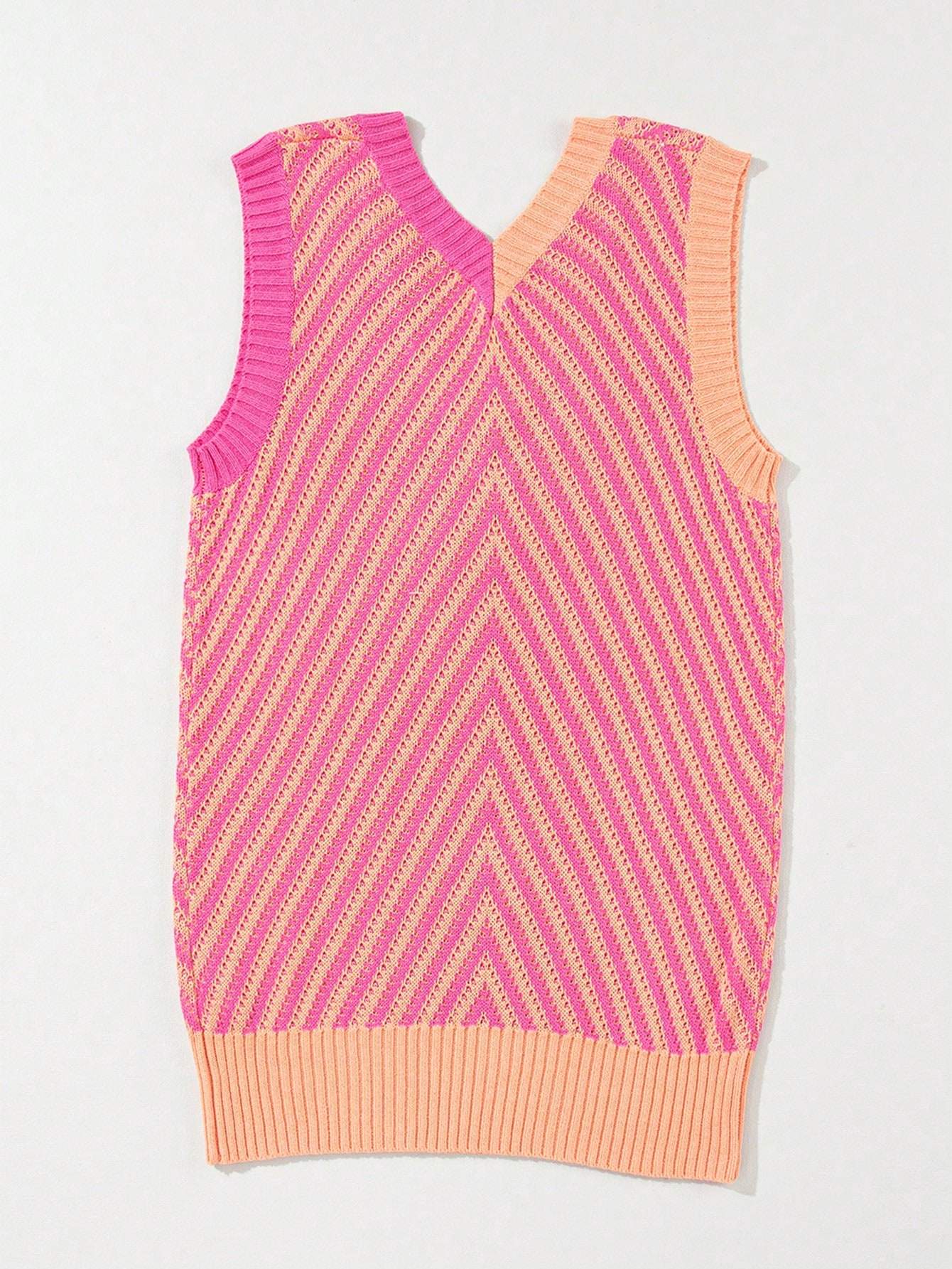 ACELITT SPRING SUMMER CASUAL STRIPED V NECK SWEATER VEST - Missyess