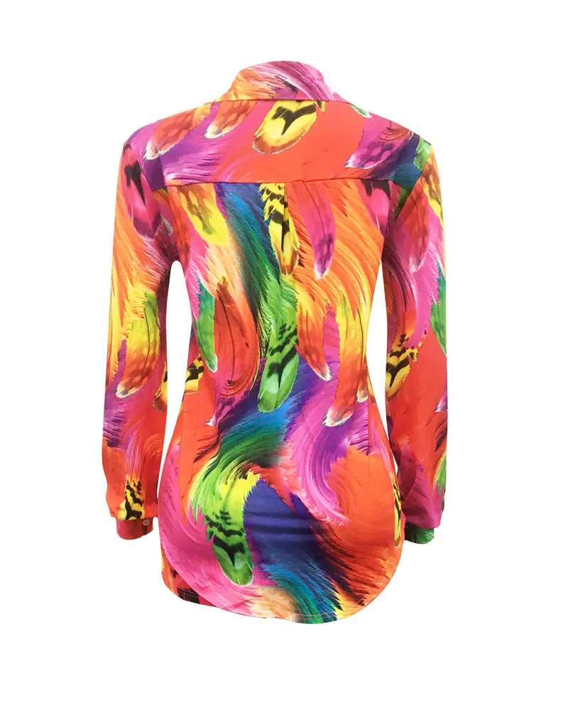 ALLOVER PRINT BUTTON DOWN SHIRT SHORTS SET - Missyess