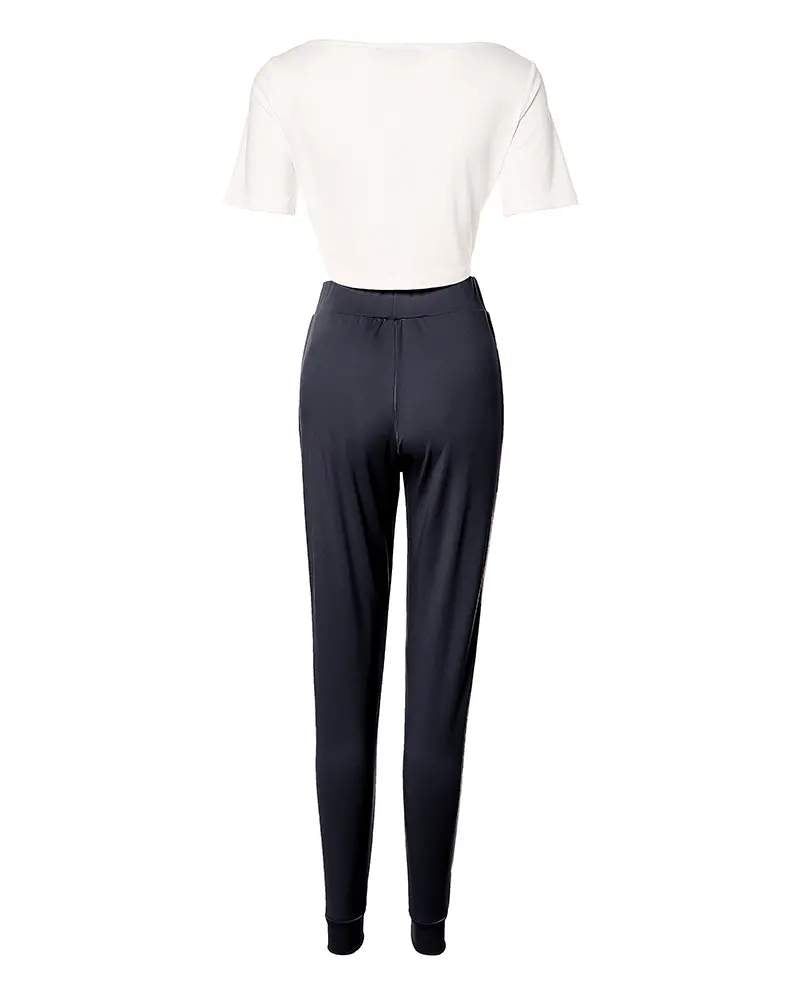 ANCHOR PRINT SHORT SLEEVE TOP HIGH WAIST PANTS SET - Missyess
