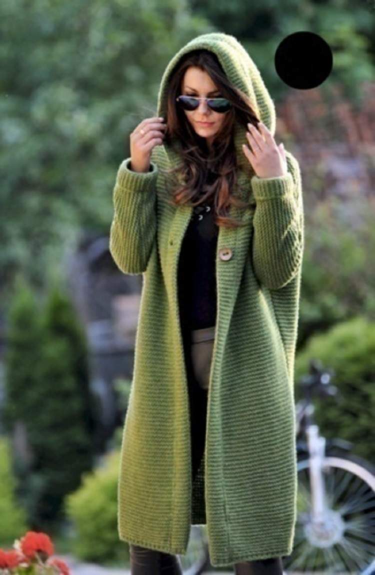  LONG SWEATER HOODED CARDIGAN WOMEN S SWEATER