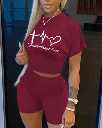 Matching Outfit: Stylish Crop & Bike Shorts