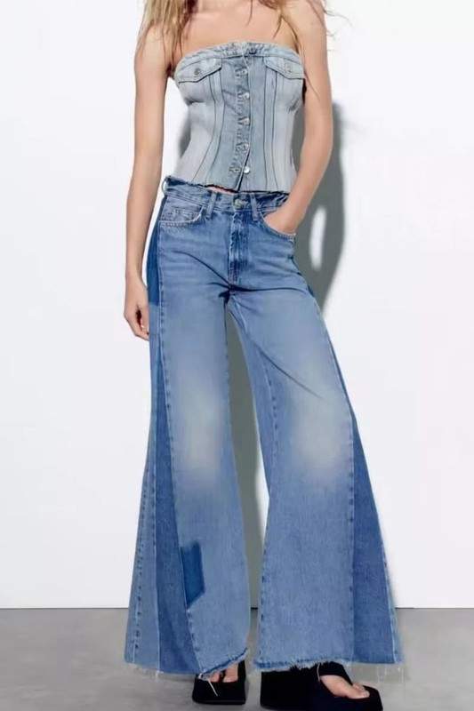 Unique Corset & Retro Flare Jeans Combo
