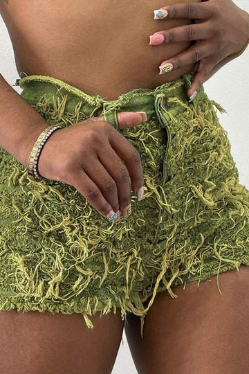 RIPPED DENIM SHORTS
