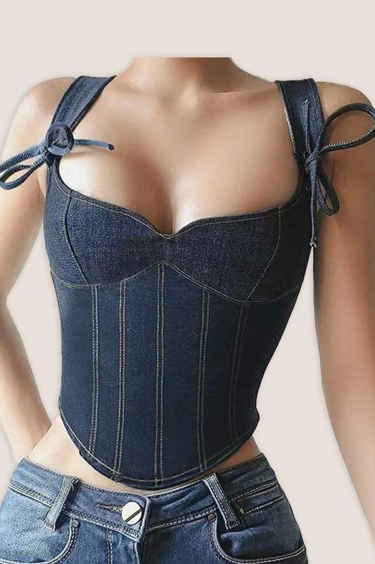 RIBBON CORSET TOP
