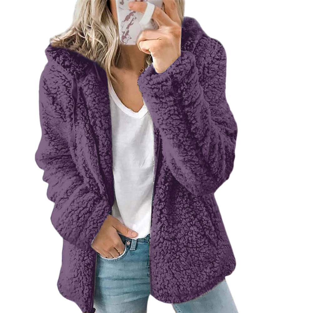 HOODED WOOLEN WOOL COAT