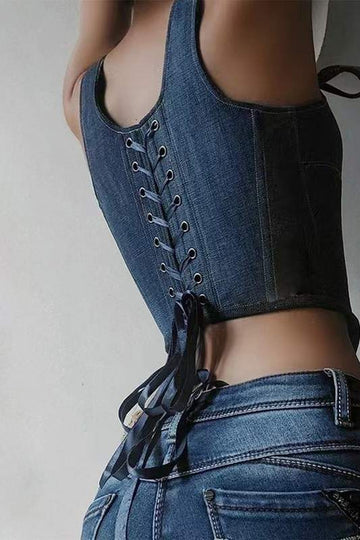 RIBBON CORSET TOP