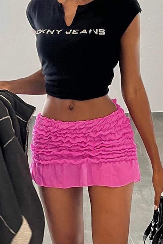 RUFFLE MINI SKIRT