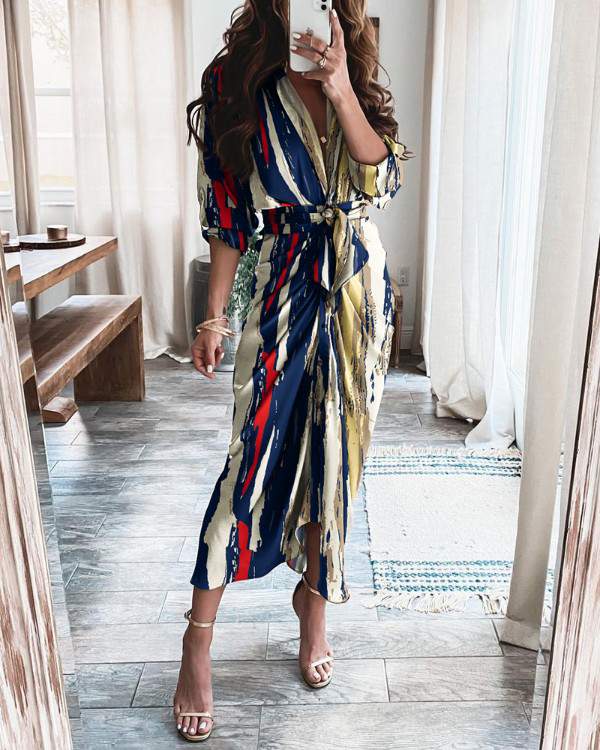 Printed Wrap Dress for Effortless Style