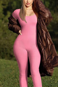THUMB SLEEVES BODYCON JUMPSUITS