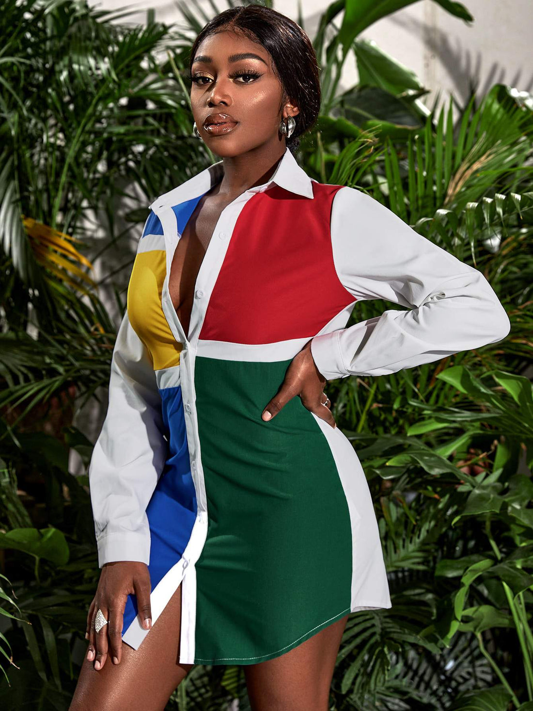 Casual Shirt Dress with Bold Colors, Summer Fun