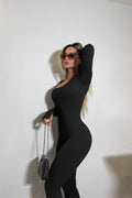 THUMB SLEEVES BODYCON JUMPSUITS
