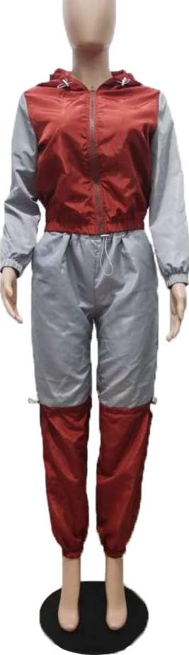 FALL FASHION CONTRAST COLOR HOODIE PANTS SETS