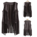  TASSEL VEST SLEEVELESS CARDIGAN TRENDY