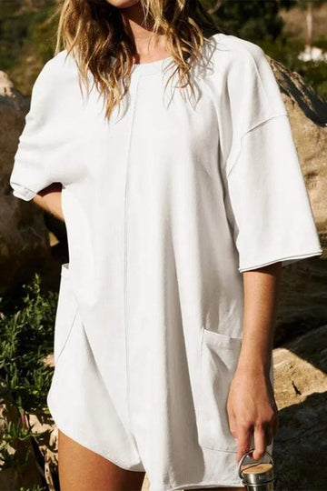 SOLID LOOSE ROMPER